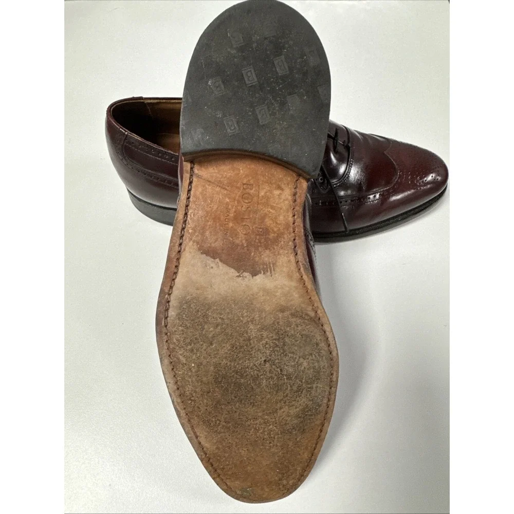 Bostonian Classics Mens Size 8‎ D/B Cherry Brown Leather Longwing Oxford Shoes